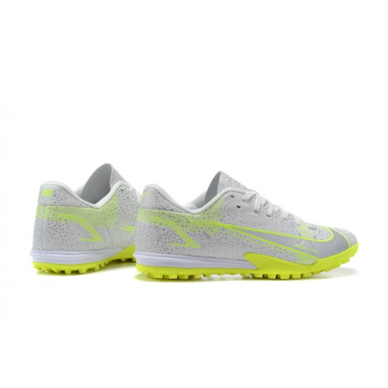 Nike Vapor 14 Academy TF Low Mens Grey Yellow Green Football Boots