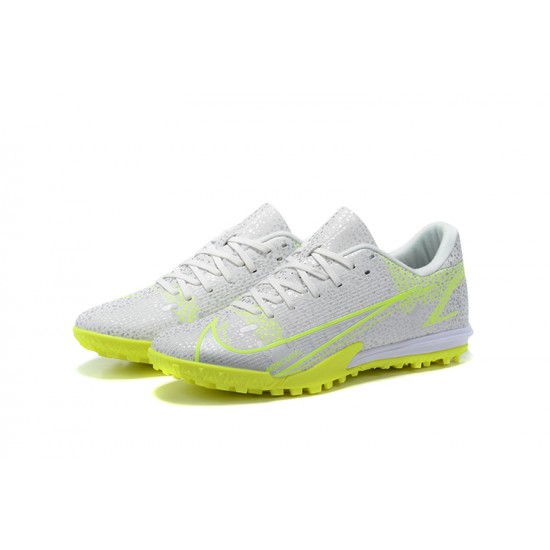 Nike Vapor 14 Academy TF Low Mens Grey Yellow Green Football Boots