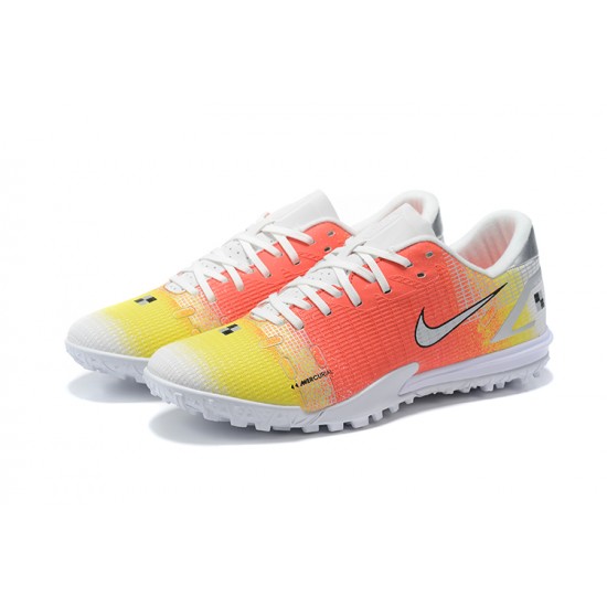 Nike Vapor 14 Academy TF Low Mens Orange Yellow White Silver Football Boots