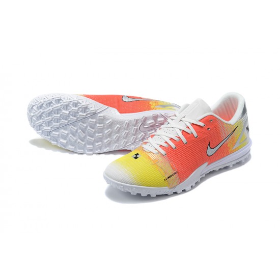Nike Vapor 14 Academy TF Low Mens Orange Yellow White Silver Football Boots