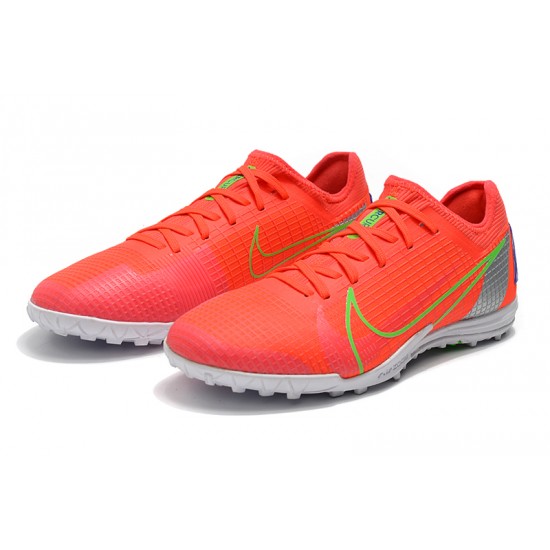 Nike Zoom Vapor 14 Pro TF Low Mens Red Grey Green Football Boots