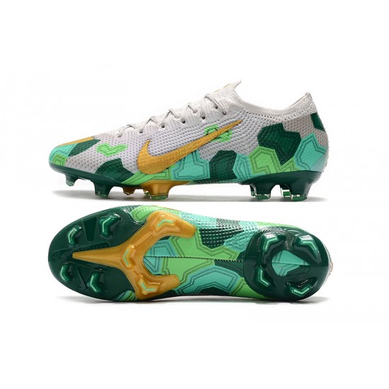 Nike Mercurial Vapor 13 Elite FG Beige Gold Green Football Boots