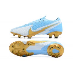 Nike Mercurial Vapor 13 Elite FG Ltblue Gold Silver Football Boots