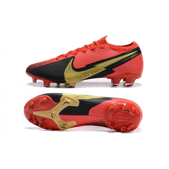 Nike Mercurial Vapor 13 Elite FG Red Black Gold Football Boots