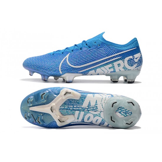 Nike Mercurial Vapor 13 Elite FG White Blue Football Boots