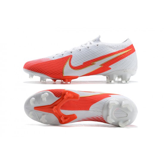 Nike Mercurial Vapor 13 Elite FG White Orange Gold Football Boots