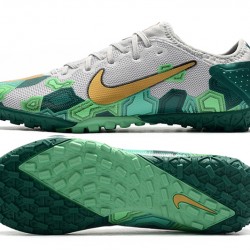 Nike Vapor 13 Pro TF Green Grey Gold Football Boots