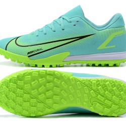 Nike Vapor 14 Academy TF Low Mens Blue Green Whtie Black Football Boots