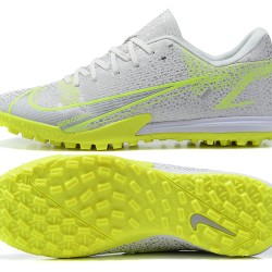 Nike Vapor 14 Academy TF Low Mens Grey Yellow Green Football Boots