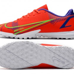 Nike Vapor 14 Academy TF Low Mens Orange Blue Green Football Boots