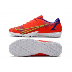 Nike Vapor 14 Academy TF Low Mens Orange Blue Green Football Boots