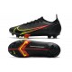 Nike Vapor 14 Elite FG Low Mens Womens Black Yellow Red Football Boots