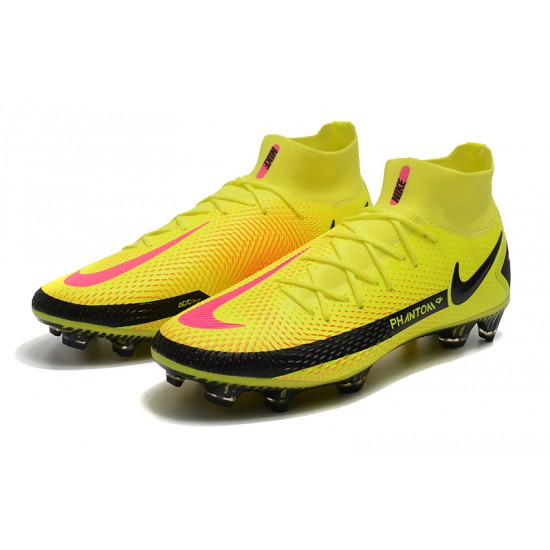 Nike Phantom GT Elite Dynamic Fit FG Black Yellow Peach Football Boots