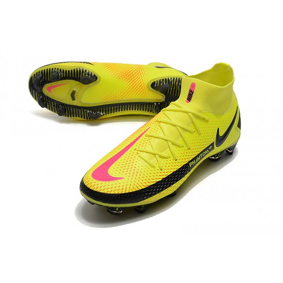 Nike Phantom GT Elite Dynamic Fit FG Black Yellow Peach Football Boots