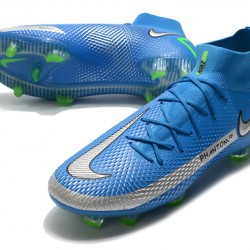 Nike Phantom GT Elite Dynamic Fit FG Navy Blue Silver Green Football Boots