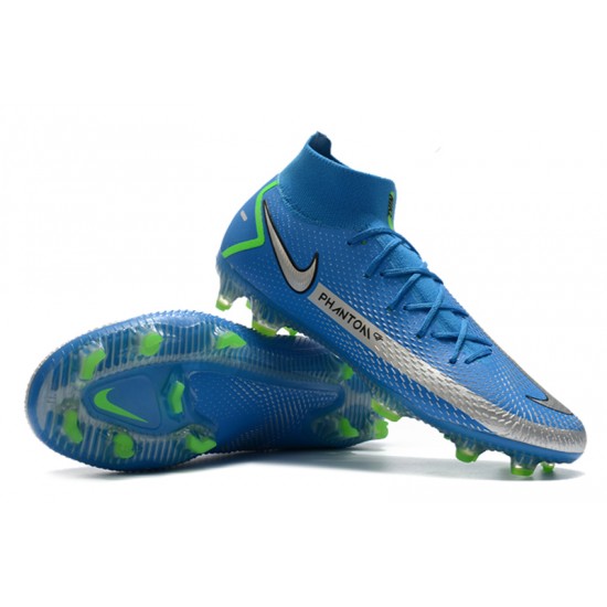 Nike Phantom GT Elite Dynamic Fit FG Navy Blue Silver Green Football Boots