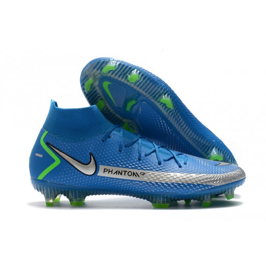 Nike Phantom GT Elite Dynamic Fit FG Navy Blue Silver Green Football Boots