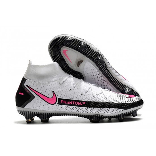 Nike Phantom GT Elite Dynamic Fit FG White Pink Black Football Boots