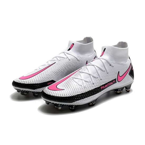 Nike Phantom GT Elite Dynamic Fit FG White Pink Black Football Boots