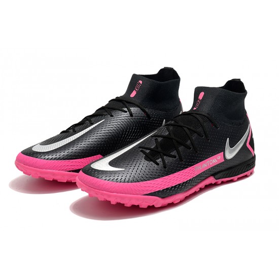 Nike Phantom GT Elite Dynamic Fit TF Black Silver Peach Football Boots