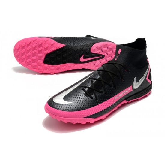 Nike Phantom GT Elite Dynamic Fit TF Black Silver Peach Football Boots