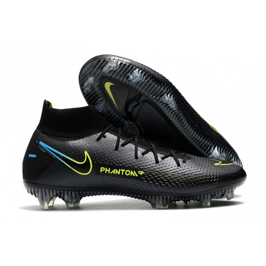 Nike Phantom GT Elite FG High Mens Black Green Blue Football Boots