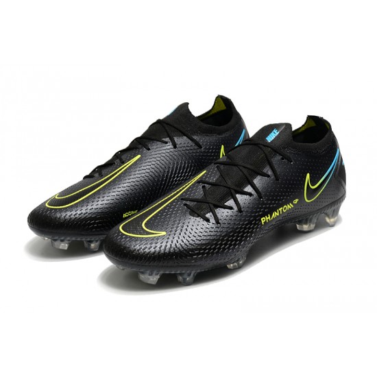 Nike Phantom GT Elite FG Low Mens Black Green Blue Football Boots