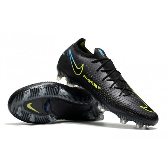 Nike Phantom GT Elite FG Low Mens Black Green Blue Football Boots