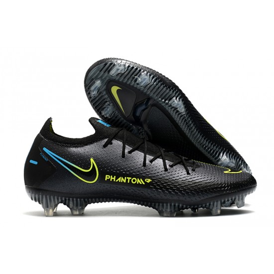 Nike Phantom GT Elite FG Low Mens Black Green Blue Football Boots