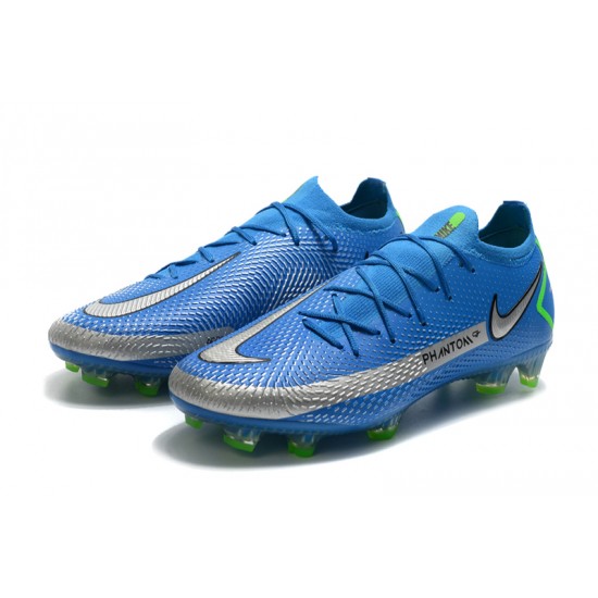 Nike Phantom GT Elite FG Silver Navy Blue Green Football Boots