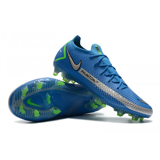 Nike Phantom GT Elite FG Silver Navy Blue Green Football Boots