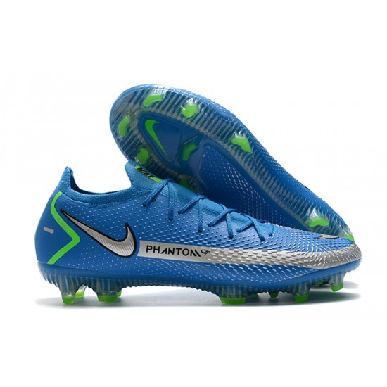 Nike Phantom GT Elite FG Silver Navy Blue Green Football Boots