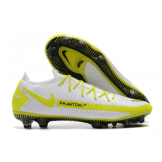 Nike Phantom GT Elite FG White Yellow Black Football Boots