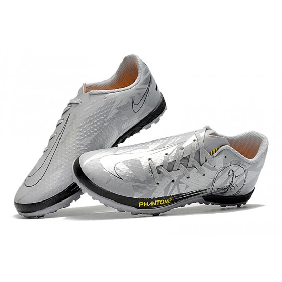 Nike Phantom GT TF Low Mens Silver Black Yellow Football Boots