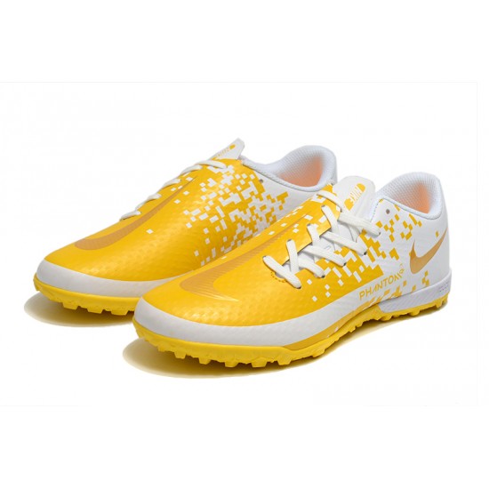 Nike Phantom GT TF Low Mens Yellow White Football Boots