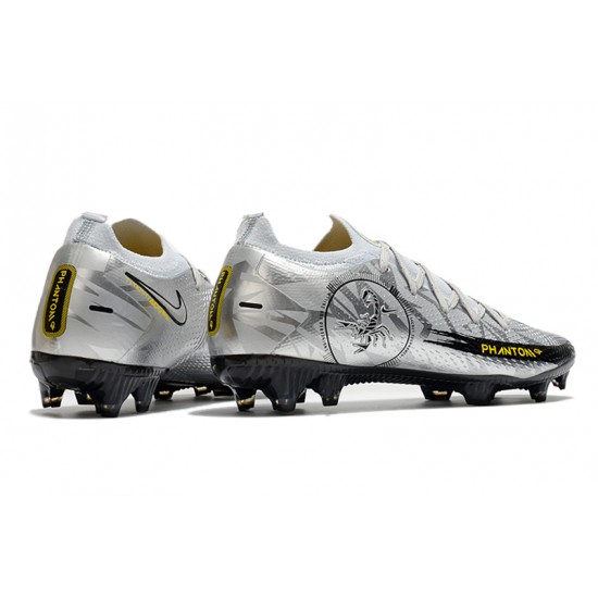 Nike Phantom Scorpion Elite FG Mens Silver Black Football Boots