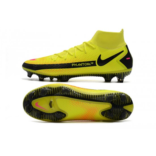 Nike Phantom GT Elite Dynamic Fit FG Black Yellow Peach Football Boots