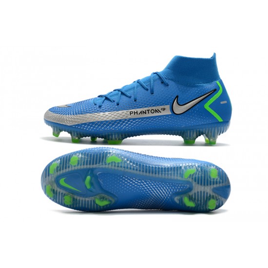 Nike Phantom GT Elite Dynamic Fit FG Navy Blue Silver Green Football Boots