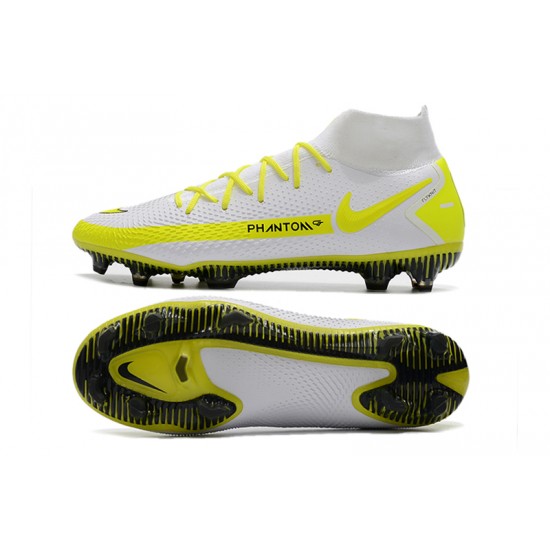 Nike Phantom GT Elite Dynamic Fit FG White Yellow Black Football Boots