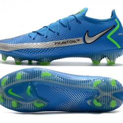 Nike Phantom GT Elite FG Silver Navy Blue Green Football Boots