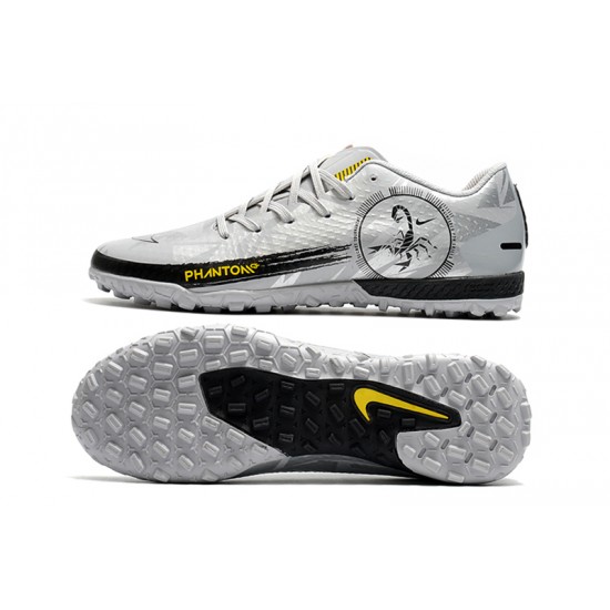 Nike Phantom GT TF Low Mens Silver Black Yellow Football Boots