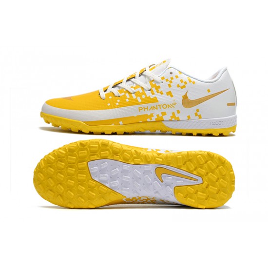 Nike Phantom GT TF Low Mens Yellow White Football Boots