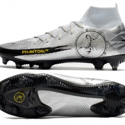 Nike Phantom Scorpion Elite Dynamic Fit FG Low Mens Silver Yellow Black Football Boots