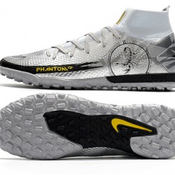 Nike Phantom Scorpion Elite Dynamic Fit TF High Mens Silver Yellow Black Football Boots