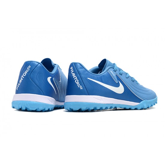 Nike Phantom GX II ACAD LV8 TF Blue White Men's Football Boots Nike Phantom GX II ACAD LV8 TF Blue White Men's Football Boots