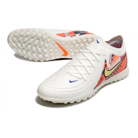Nike Phantom GX II Elite TF White Yellow Men's Football Boots Nike Phantom GX II Elite TF White Yellow Men's Football Boots