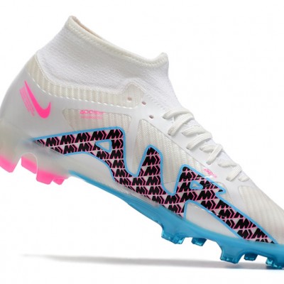 Nike Air Zoom Mercurial Superfly IX Academy High FG Beige Blue Pink Football Boots 