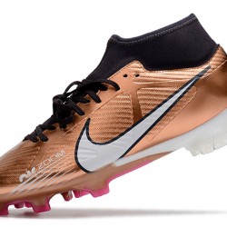 Nike Air Zoom Mercurial Superfly IX Academy High FG Gold Black White Football Boots 