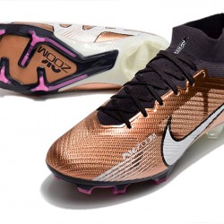 Nike Air Zoom Mercurial Superfly IX Academy High FG Gold White Black Football Boots 