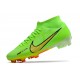 Nike Air Zoom Mercurial Superfly IX Academy High FG Green Orange Football Boots